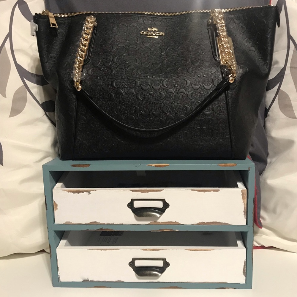 Coach Signature Leather Ava Chain